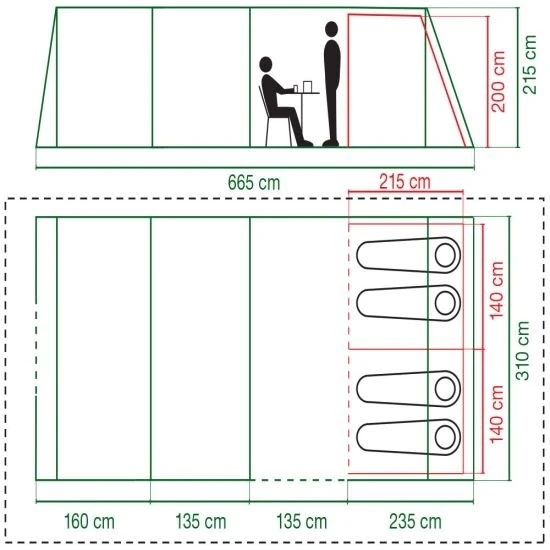 Coleman Valdes Deluxe 4xl Open Fronted Air Blackout Tent Only 2000037563 3 Coleman Valdes Deluxe 4xl Open Fronted Air Blackout Tent Only 2000037563