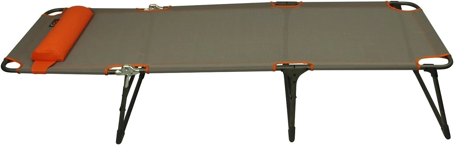 Portal Outdoor Lounger Sun Or Camping Bed Green With Orange Headrest And Stitching PT-CH-AVA 3 Portal Outdoor Lounger Sun Or Camping Bed Green With Orange Headrest And Stitching PT-CH-AVA