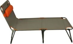 Portal Outdoor Lounger Sun Or Camping Bed Green With Orange Headrest And Stitching PT-CH-AVA -Vango Sales 61vngbgaozl. ac sl1500 1