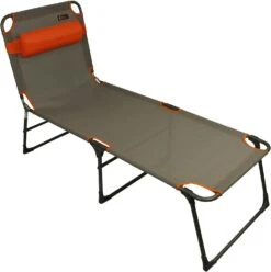 Portal Outdoor Lounger Sun Or Camping Bed Green With Orange Headrest And Stitching PT-CH-AVA -Vango Sales 71bo9aon2gl. ac sl1500 1