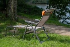 Portal Outdoor Ken Reclining Chair Grey With A Green Headrest And Stitching Complete With Anna Footrest -Vango Sales 81wnv9kygnl. ac sl1500 1