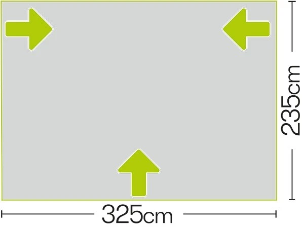 Quest Falcon 325 Poled Porch Awning A3502GY 7 Quest Falcon 325 Poled Porch Awning A3502GY - Image 5