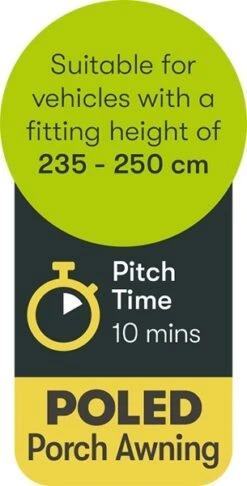 Quest Falcon 325 Poled Porch Awning A3502GY -Vango Sales a3502 9 midsize 1