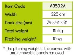 Quest Falcon Inflatable Air 325 Porch Awning A3502A -Vango Sales a3502a 10 midsize 1