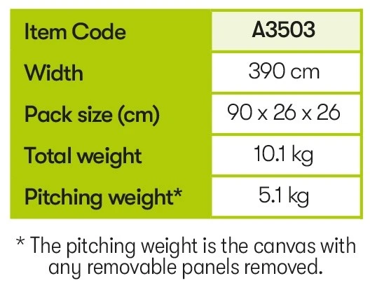 Quest Falcon 390 Poled Porch Awning A3503GY 10 Quest Falcon 390 Poled Porch Awning A3503GY - Image 8