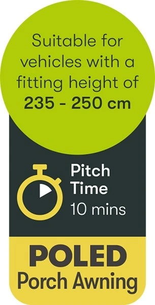 Quest Falcon 390 Poled Porch Awning A3503GY 9 Quest Falcon 390 Poled Porch Awning A3503GY - Image 7