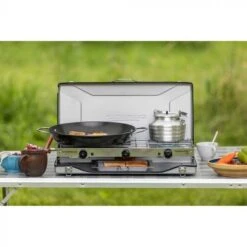 Campingaz Double Burner And Grill Chef Folding CV Stove 2000038746 9 Campingaz Double Burner And Grill Chef Folding CV Stove 2000038746 -Vango Sales campingaz camping chef folding cv stove silver 2000038746col 4