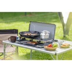 Campingaz Double Burner And Grill Chef Folding CV Stove 2000038746 10 Campingaz Double Burner And Grill Chef Folding CV Stove 2000038746 -Vango Sales campingaz camping chef folding cv stove silver 2000038746col 5