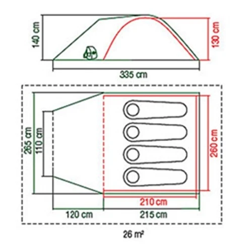 Coleman Kobuk Valley 4 Plus WeatherTec Tent With Blackout Bedroom 2000030281 4 Coleman Kobuk Valley 4 Plus WeatherTec Tent With Blackout Bedroom 2000030281 - Image 2