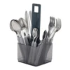 Flamefield 16 Piece Cutlery Set With Caddy Holder Cool Grey -Vango Sales flamefieldcutlerysetcaddycoolgrey