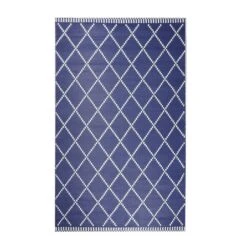 Leisurewize Piazza Outdoor Rug (Navy/Cream) - 150cm X 250cm Large GW371