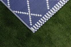 Leisurewize Piazza Outdoor Rug (Navy/Cream) - 150cm X 250cm Large GW371 -Vango Sales gwrug2 image 4 of 5 1000x666 1 1