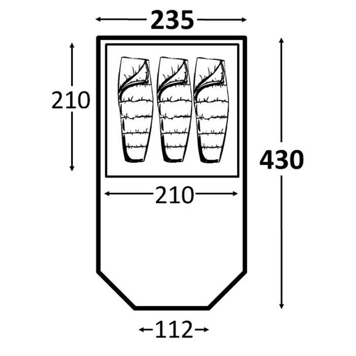 Kampa Mersea 3 CT3320 9120000234 4 Kampa Mersea 3 CT3320 9120000234 - Image 2