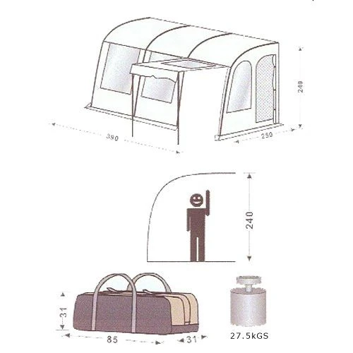 Dometic (Kampa) Rally 390 Pearl Grey AW0004 9120000037 2022 4 Dometic (Kampa) Rally 390 Pearl Grey AW0004 9120000037 2022 - Image 2