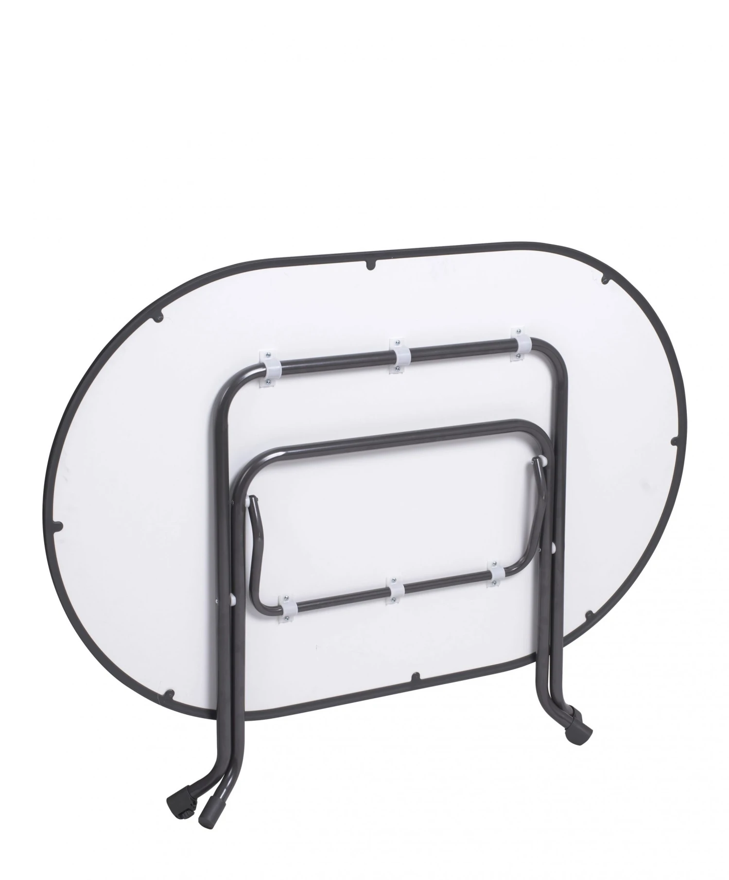 Alco Steel Folding Heavy Duty Oval Table 140cmx90cm Graphite R35GCG 4 Alco Steel Folding Heavy Duty Oval Table 140cmx90cm Graphite R35GCG - Image 2