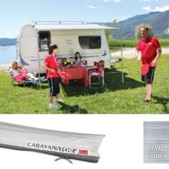 Fiamma Caravanstore Lightweight Awning Royal Blue Sizes 190,225,255 -Vango Sales royal blue