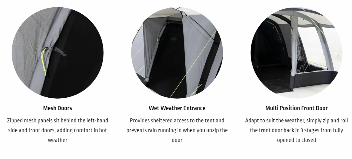 Kampa Croyde 6 AIR POLYCOTTON Package With Carpet And Groundsheet 4 Kampa Croyde 6 AIR POLYCOTTON Package With Carpet And Groundsheet - Image 2