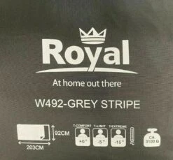 Royal Leisure 'Grey Stripe' Sleeping Bag W492 2022 -Vango Sales s l1600 27