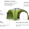 Zempire Aerobase 3 Inflatable Shelter Gazebo 350x350cm ZE-0160350-001 INC 1 WALL -Vango Sales s l1600 2 37