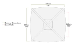 Zempire Aerobase 3 Inflatable Shelter Gazebo 350x350cm ZE-0160350-001 INC 1 WALL -Vango Sales s l1600 4 15
