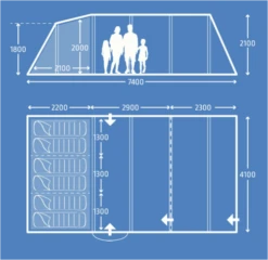 Kampa Croyde 6 AIR POLYCOTTON Tent 9120001250 -Vango Sales s l500 1 41 1 1