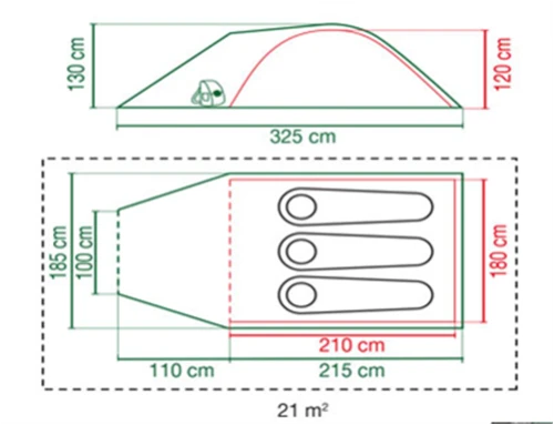 Coleman Kobuk Valley 3 Plus Festival Tent With Blackout Bedroom 2000030280 4 Coleman Kobuk Valley 3 Plus Festival Tent With Blackout Bedroom 2000030280 - Image 2