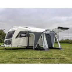 Sunncamp Swift Deluxe 260 SC SF2066 13 Sunncamp Swift Deluxe 260 SC SF2066 -Vango Sales sunncampswiftdeluxe260scsidecanopy compressor
